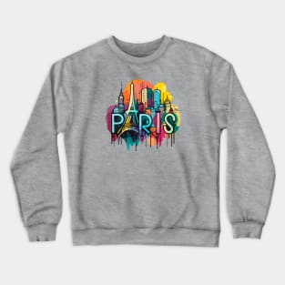 Paris Iconic Landmarks Crewneck Sweatshirt